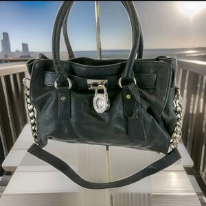 Michael Kors Hamilton Medium Leather Satchel Bag